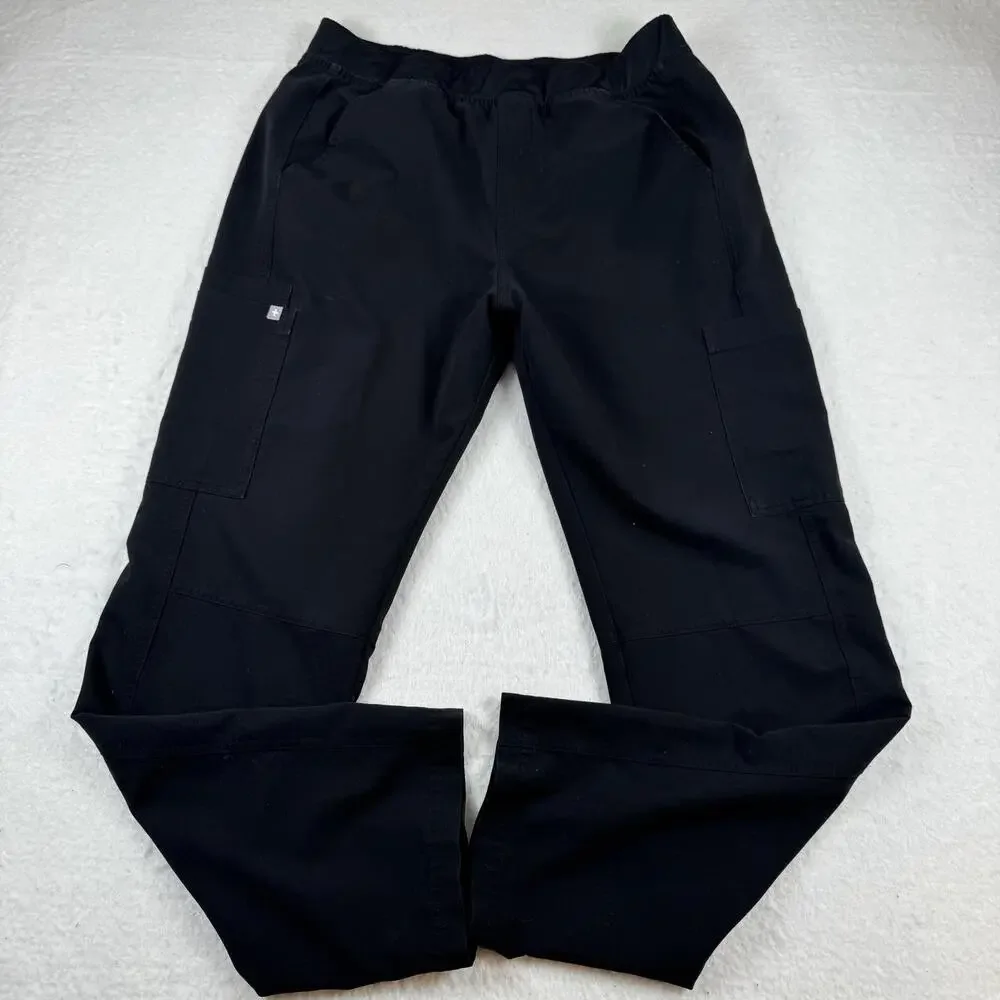 FIGS Pants Mens Size XL Black Technical Collection Cargo Elastic Waist Workwear